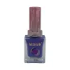 MAGIK purple nail polish bottle, transparent square body, pink metal cap with bow, 15ml Item Picture